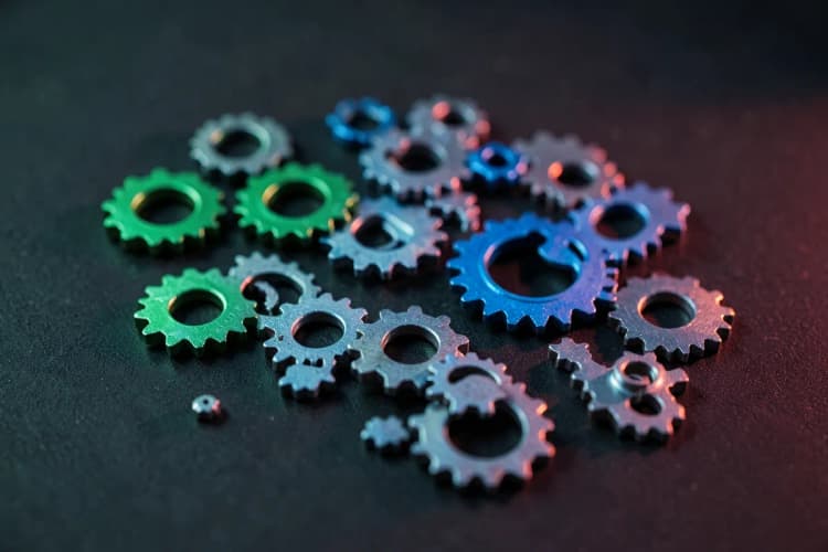 Ícones de ferramentas digitais como software e aplicativos.