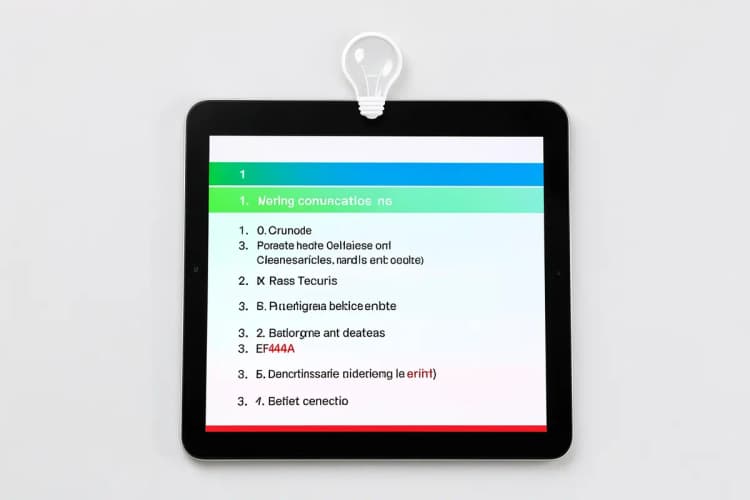 Uma lista numerada de modelos de texto para iniciar conversas de prospecção, com um ícone de lâmpada no topo.