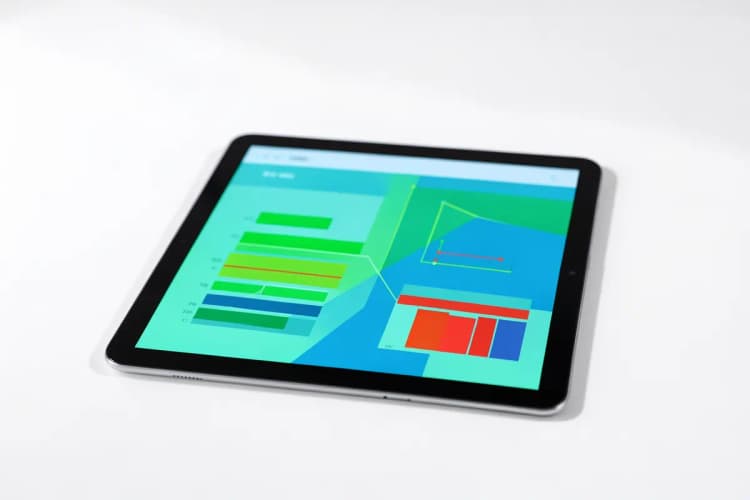 Tela de computador exibindo um painel de vendas online com gráficos e métricas.