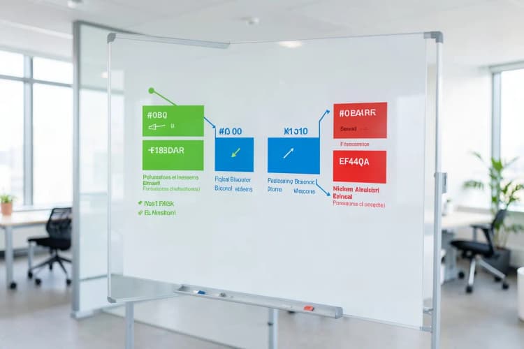 Comparação visual de diferentes modelos de negócios em um quadro
